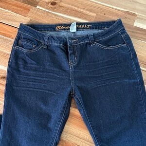 Blue Asphalt Dark Wash Straight Leg Jeans | Size 13